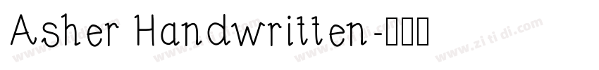 Asher Handwritten字体转换